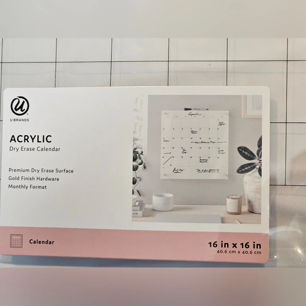 Clear Acrylic Dry Erase Calendar